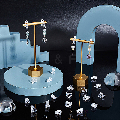 50Pcs Plastic Clip-on Earring Findings FIND-AR0002-71-1