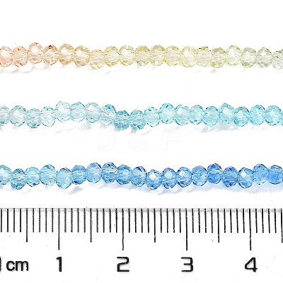 Transparent Painted Glass Beads Strands DGLA-A034-T1mm-A13-1