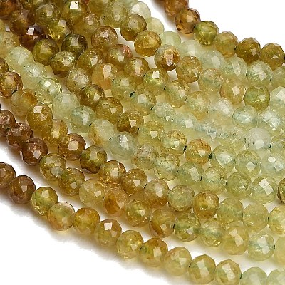 Natural Green Garnet Beads Strands GG-CBA77FB-B11-3mm-1