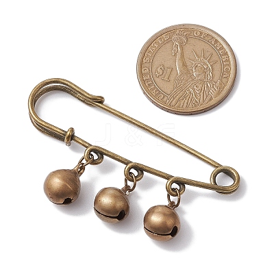 Brass Bell Charms Kilt Pins Brooch JEWB-BR00171-1