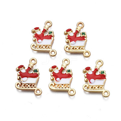 Rack Plating Alloy Enamel Pendants X-ENAM-N055-127-1