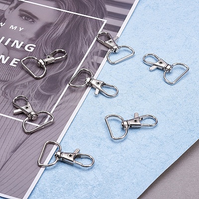 Zinc Alloy Swivel Lobster Claw Clasps PALLOY-YW0001-02P-1