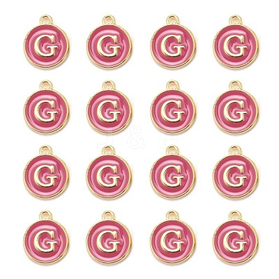 Golden Plated Alloy Enamel Charms ENAM-S118-08G-1