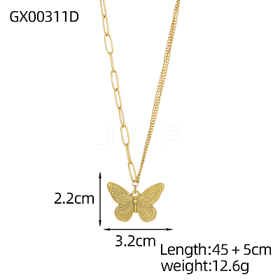 304 Stainless Steel Pendant Necklace OY002-40G-1
