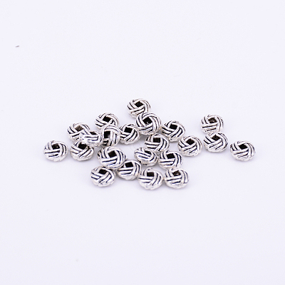 Tibetan Style Alloy Spacer Beads TIBEB-CJC0001-03AS-1