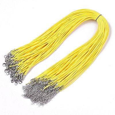 Waxed Cotton Cord Necklace Making MAK-S032-1.5mm-B18-1