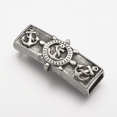 304 Stainless Steel Slide Charms STAS-P169-19AS-1