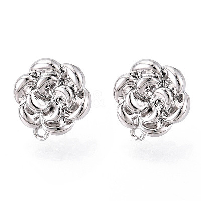 Alloy Stud Earring Findings PALLOY-N150-80P-1
