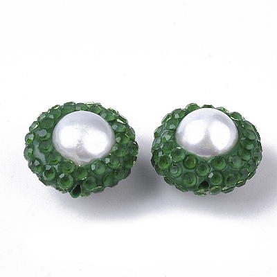 Polymer Clay Rhinestone Beads RB-S055-40C-1