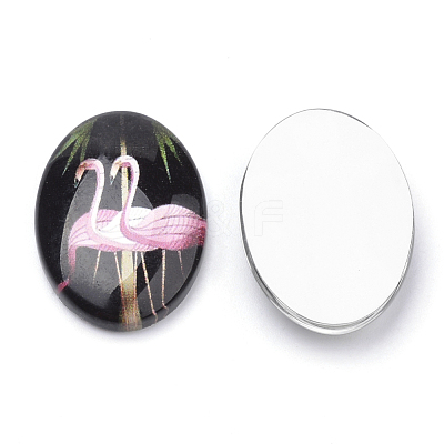 Flatback Glass Cabochons X-GGLA-S034-25x18-025-1
