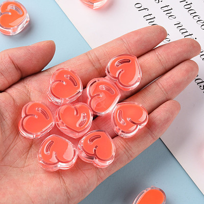 Transparent Enamel Acrylic Beads TACR-S155-004A-1