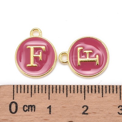 Golden Plated Alloy Enamel Charms ENAM-S118-08F-1