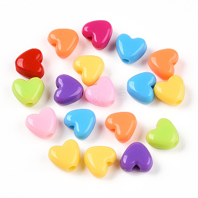 Opaque Acrylic Beads SACR-N018-08-1