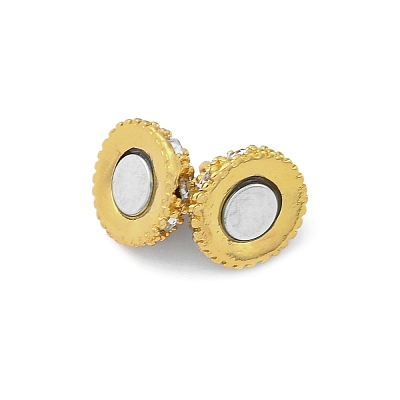 Rack Plating Alloy Magnetic Clasps with Loops PALLOY-F256-01A-G-1