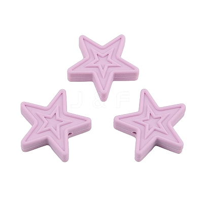 Star Food Grade Silicone Beads PW-WG63177-12-1