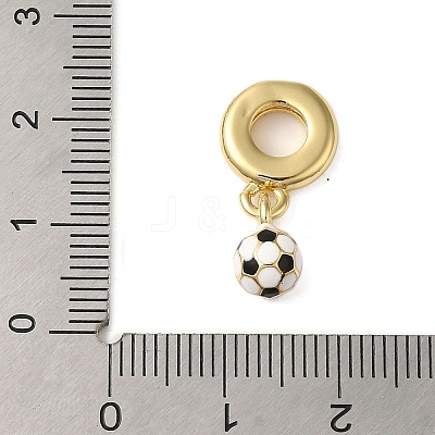 Rack Plating Brass Enamel European Dangle Charms KK-P279-50A-G-1