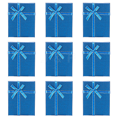 Rectangle Paper Jewelry Set Storage Boxes with Bowknot CON-TAC0014-04E-1