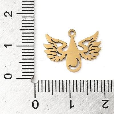 5Pcs 201 Stainless Steel Pendants STAS-B064-17G-1