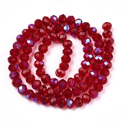 Electroplate Glass Beads Strands LS-EGLA-A034-T8mm-L20-1
