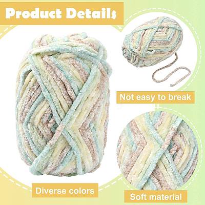 Super Bulky Chenille Polyester Yarn YCOR-FZC0001-01C-1