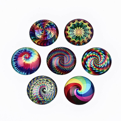 Glass Cabochons X-GGLA-S036-12-1