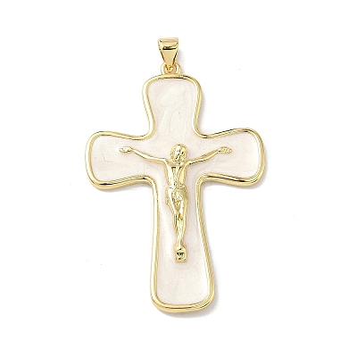 Brass Enamel Pendants KK-Z153-22G-1