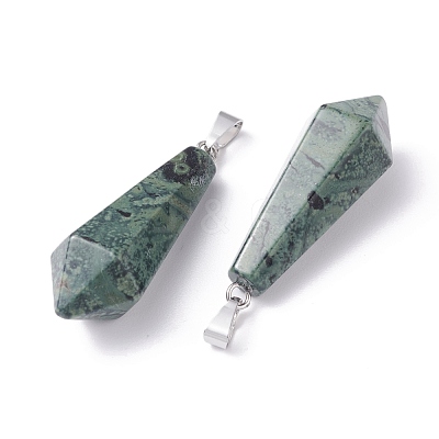 Natural Kambaba Jasper Pointed Pendants G-I314-02P-17-1