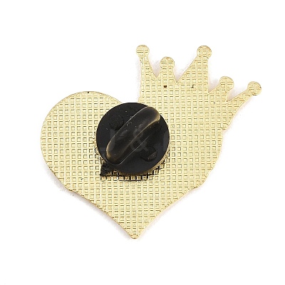 Birthday Queen with Crown & Heart Enamel Pins JEWB-B042-01A-1