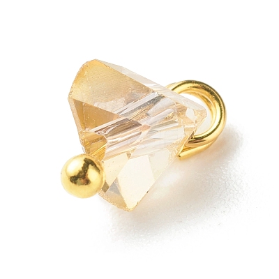 Electroplate Glass Charms PALLOY-JF00821-07-1