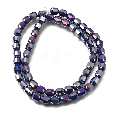 Electroplate Transparent Column Glass Beads Strands EGLA-A043-02-AB07-1