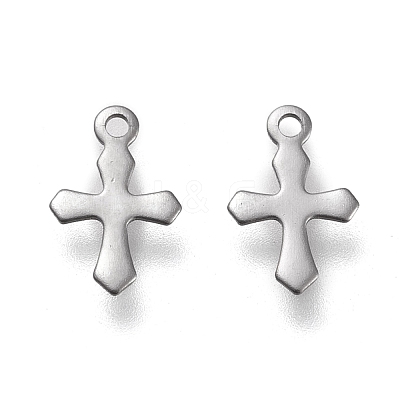 Non-Tarnish 304 Stainless Steel Tiny Cross Charms STAS-K195-16P-1