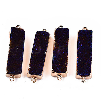 Natural Druzy Agate Links Connectors G-T131-89B-1