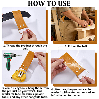 2Pcs Leather Tape Measure Holder for Belt TOOL-CL0001-03A-1