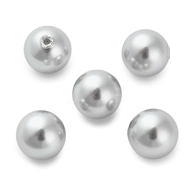 Baking Paint Pearlized Glass Pearl Round Beads X-HY-Q001-02A-04-1