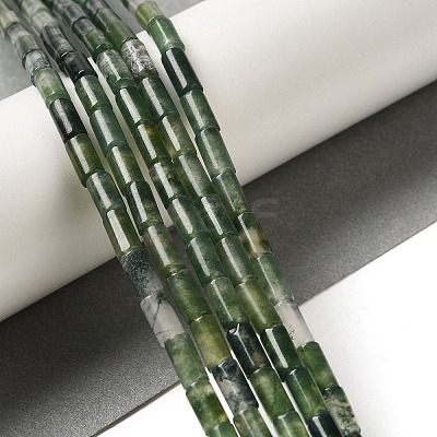 Natural Moss Agate Beads Strands G-B091-A10-01-1