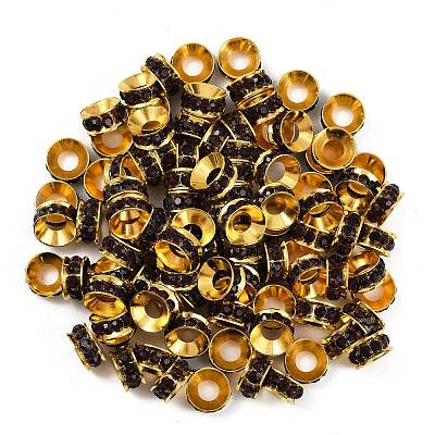 Brass Rhinestone Spacer Beads RB-A020-9mm-11G-1