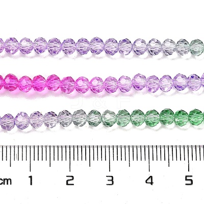 Transparent Painted Glass Beads Strands X1-DGLA-A034-T3mm-A06-1