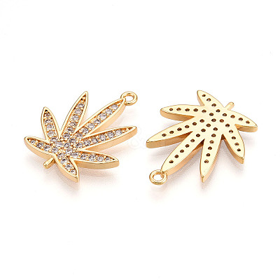 Brass Micro Pave Cubic Zirconia Pendants KK-N262-109A-G-1