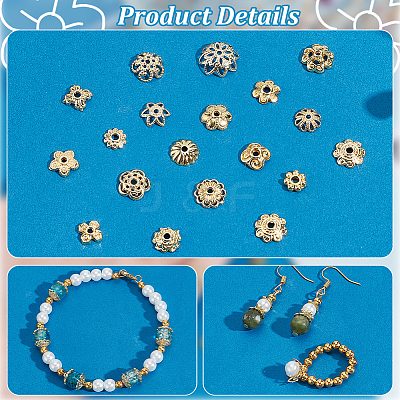 190Pcs 19 Styles Brass Spacer Beads FIND-PH0017-86-1