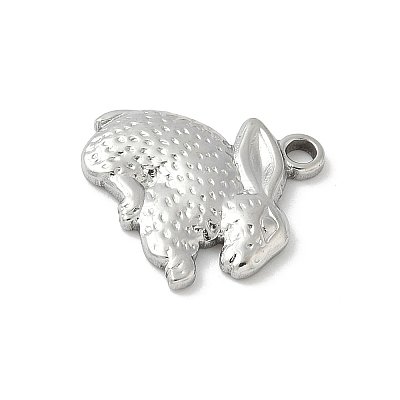 304 Stainless Steel Rabbit Pendants STAS-S186-07C-P-1