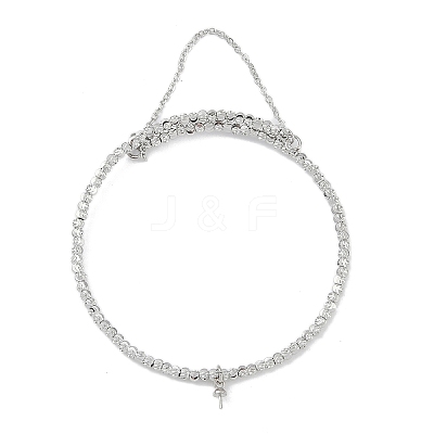 Brass Adjustable Beaded Bracelets Making KK-U020-19P-1