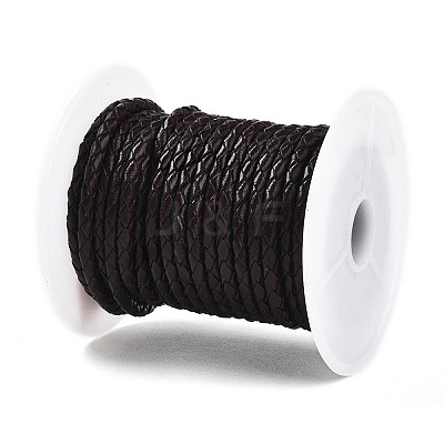 Braided Cowhide Leather Cord NWIR-N005-01B-5mm-1