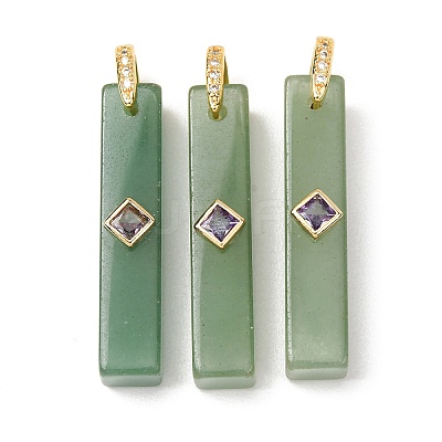 Natural Green Aventurine Pendants GG-CBA51ED-01G-02-1