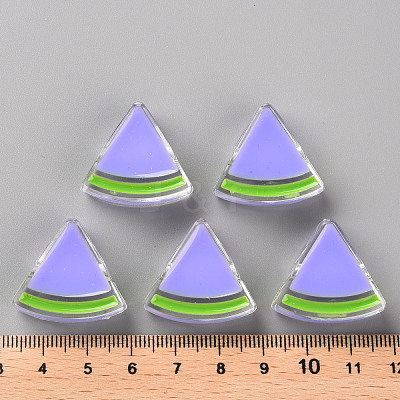 Transparent Enamel Acrylic Beads TACR-S155-001J-1
