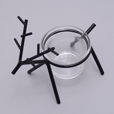 Iron Candle Holder DJEW-WH0032-35B-1