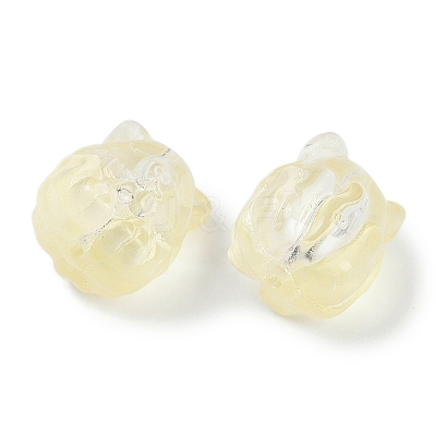 Transparent Spray Paint Glass Beads X1-GLAA-H035-01G-1