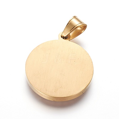 304 Stainless Steel Enamel Pendants STAS-E439-90Z-G-1