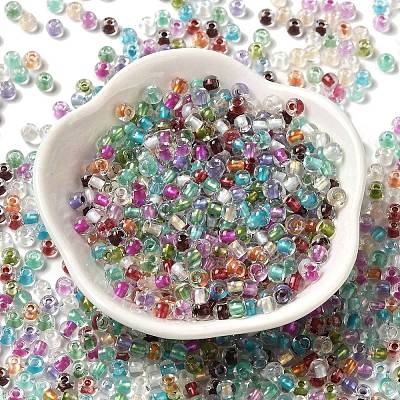 6/0 Transparent Inside Colours Glass Seed Beads SEED-P006-01A-07-1