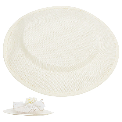 Imitation Linen Cloth Hat Fascinator Base AJEW-WH0314-493-1
