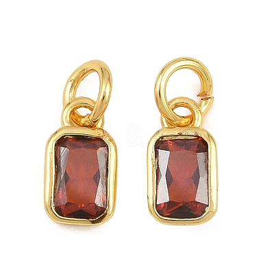 Brass Pave Cubic Zirconia Charms CU-CBA3D67-12G-05-1